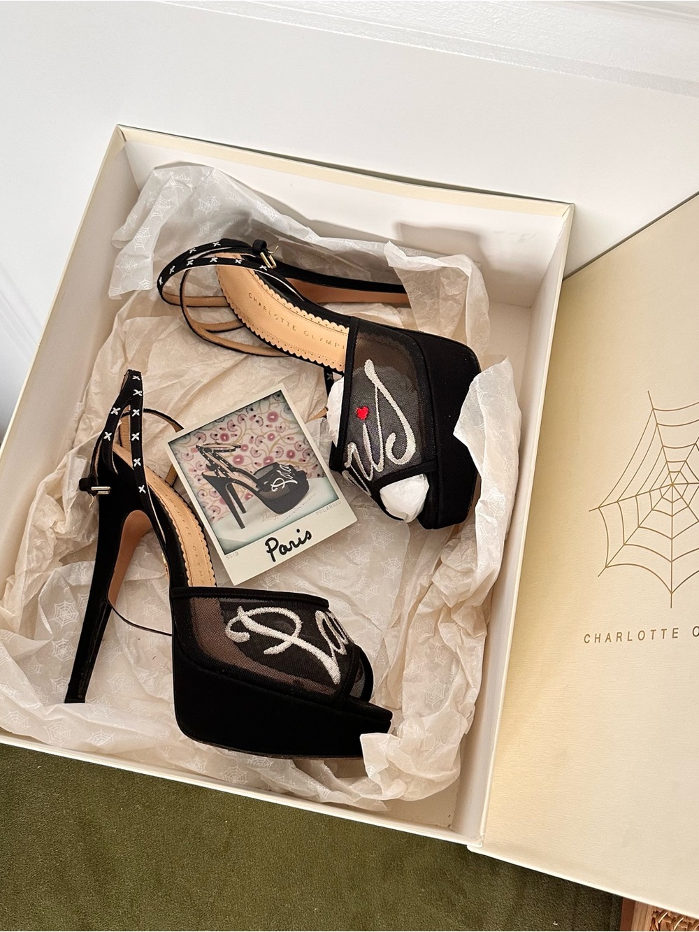 Charlotte Olympia Limited Edition Paris Platform Heels Black Size 38 - Picture 8 of 9